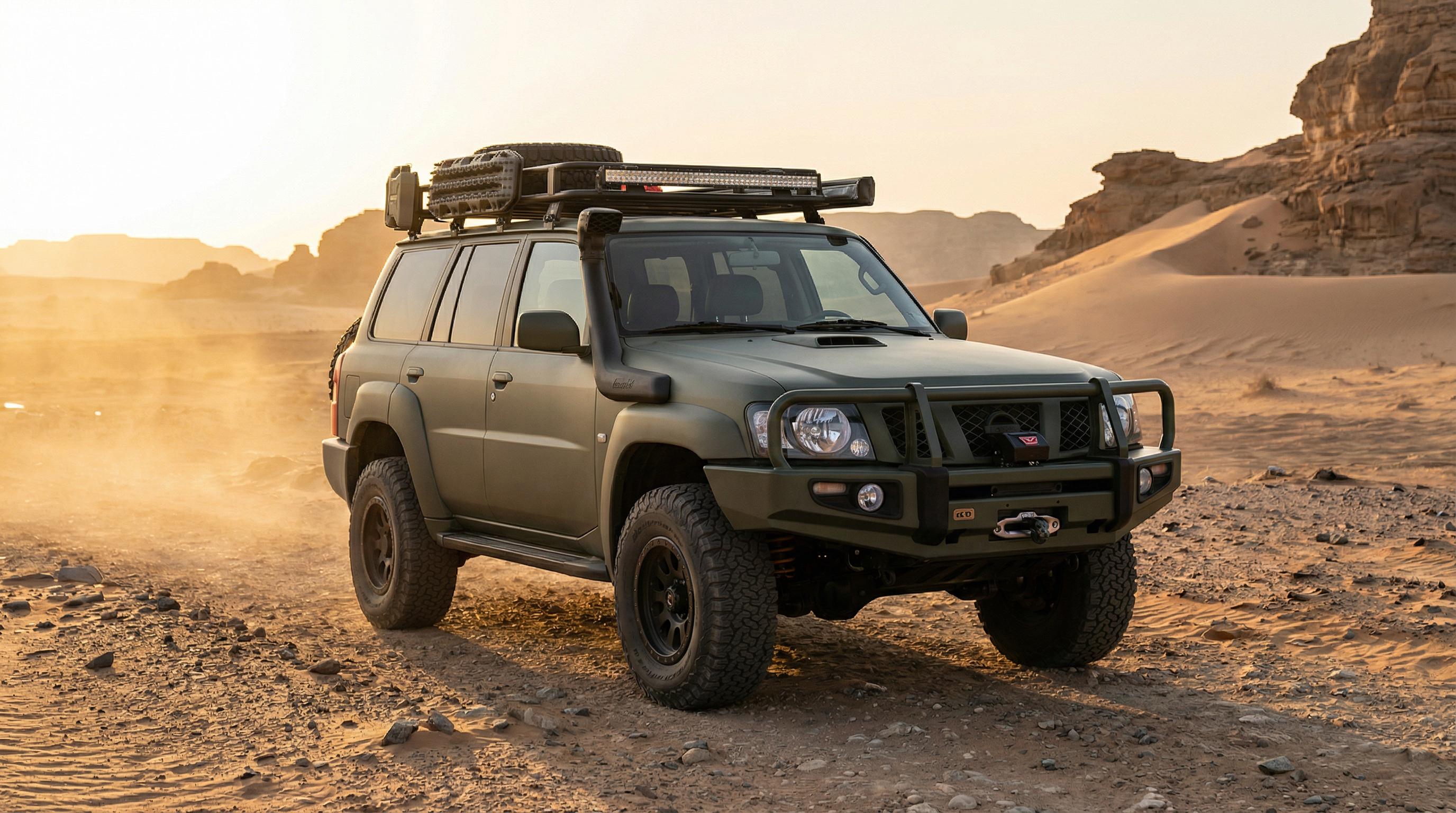 小马拉大车越野车沙漠穿越改装视频